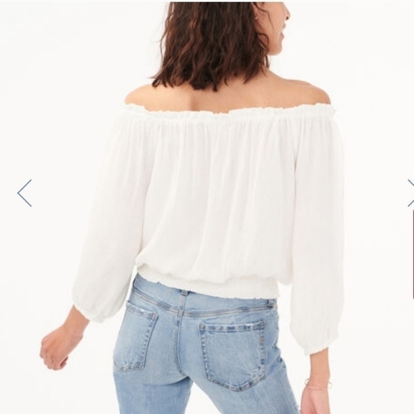 Aeropostale White Off-the-shoulder Peasant Top Size XL - Picture 2 of 8